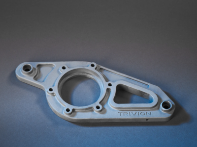 Trivion Referenz Motoflansch im SLM Druck